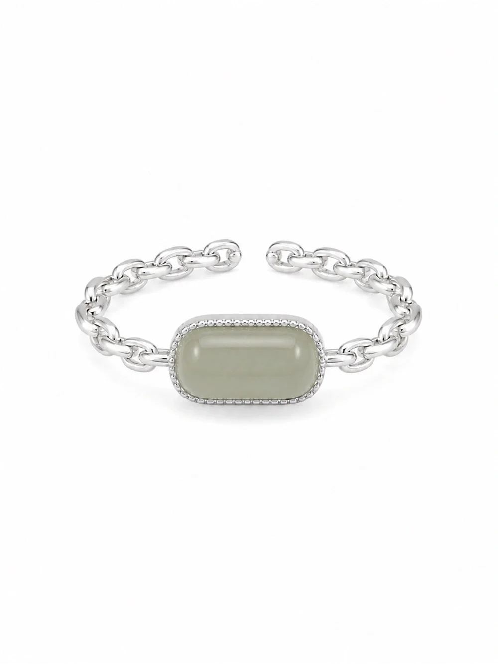 Jade Paperclip (S925) R101